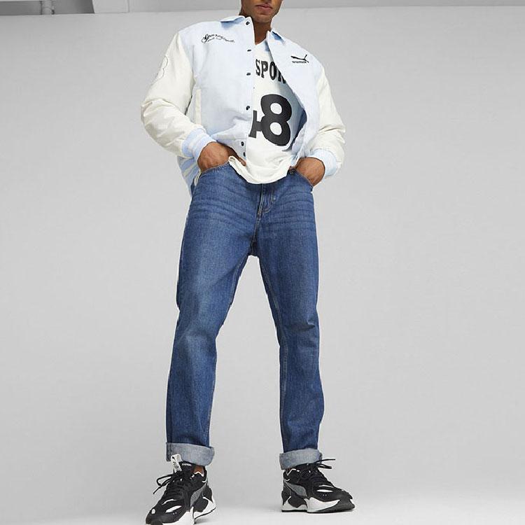 Puma Colorblock Lässige Jacke mit Buchstabenprint Langarm Herrenjacken 623509-69