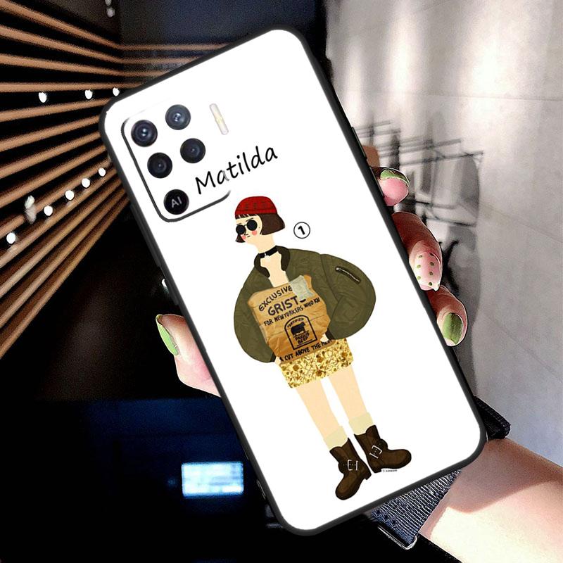 Leon Mathilda Case For Oppo A17 A57 A77 A76 A16 A96 A18 A60 A80 A40 A38 A58 A78 A98 A94 A74 A54 A15 A5 Pro
