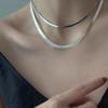Silver color Choker Necklace For Women Snake Chain Smiple Geometric Fine Jewelry Wedding Party Birthday Gift