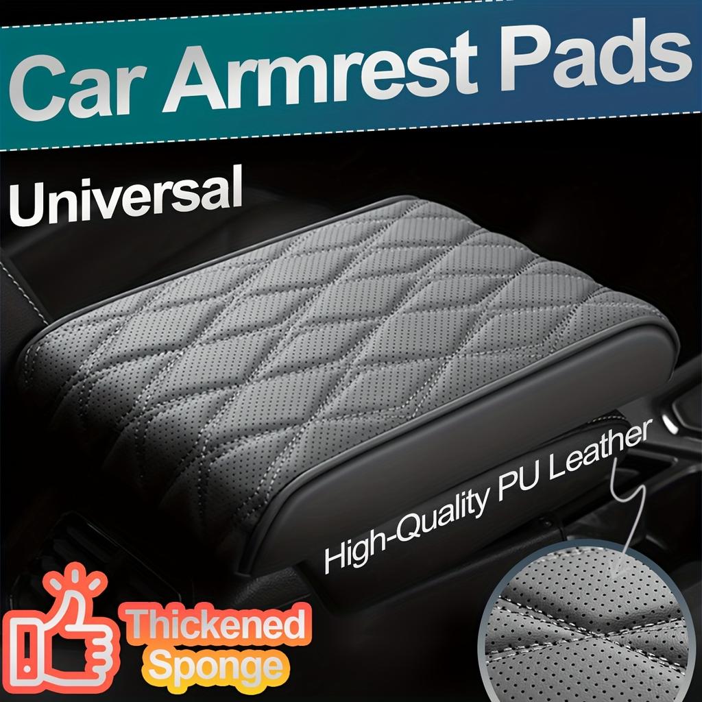 Car Armrest Universal Fit with Memory Foam & Perforated Ergonomic Car Cushion for Long Drives, 5 Colors Extra-Wide
