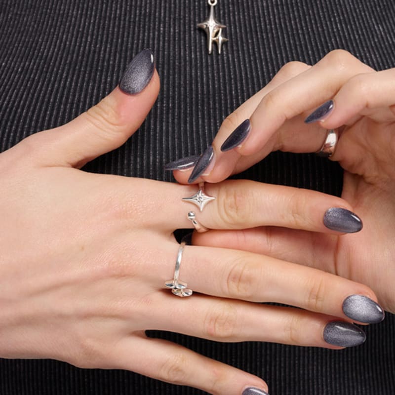 XANADU BOLD SPARKLE RING L SILVER