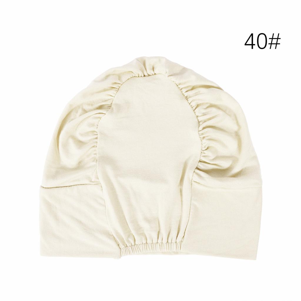Silk Cotton Headscarf Cap With Elastic Fit For Casual Daily Wear