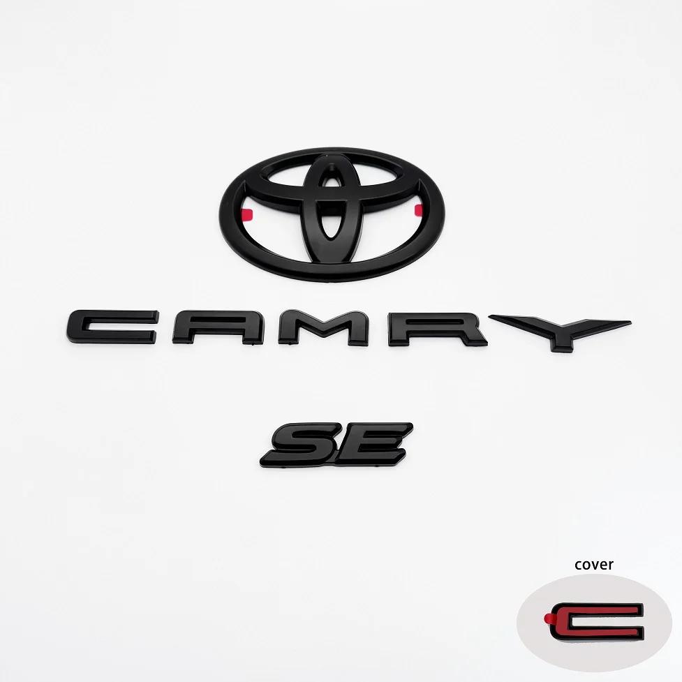 

3 шт. ABS накладка матова чорна для Toyota Camry 2018-2024 модифіковане тривимірне покриття 3D SE XSE наклейки на багажник аксесуари