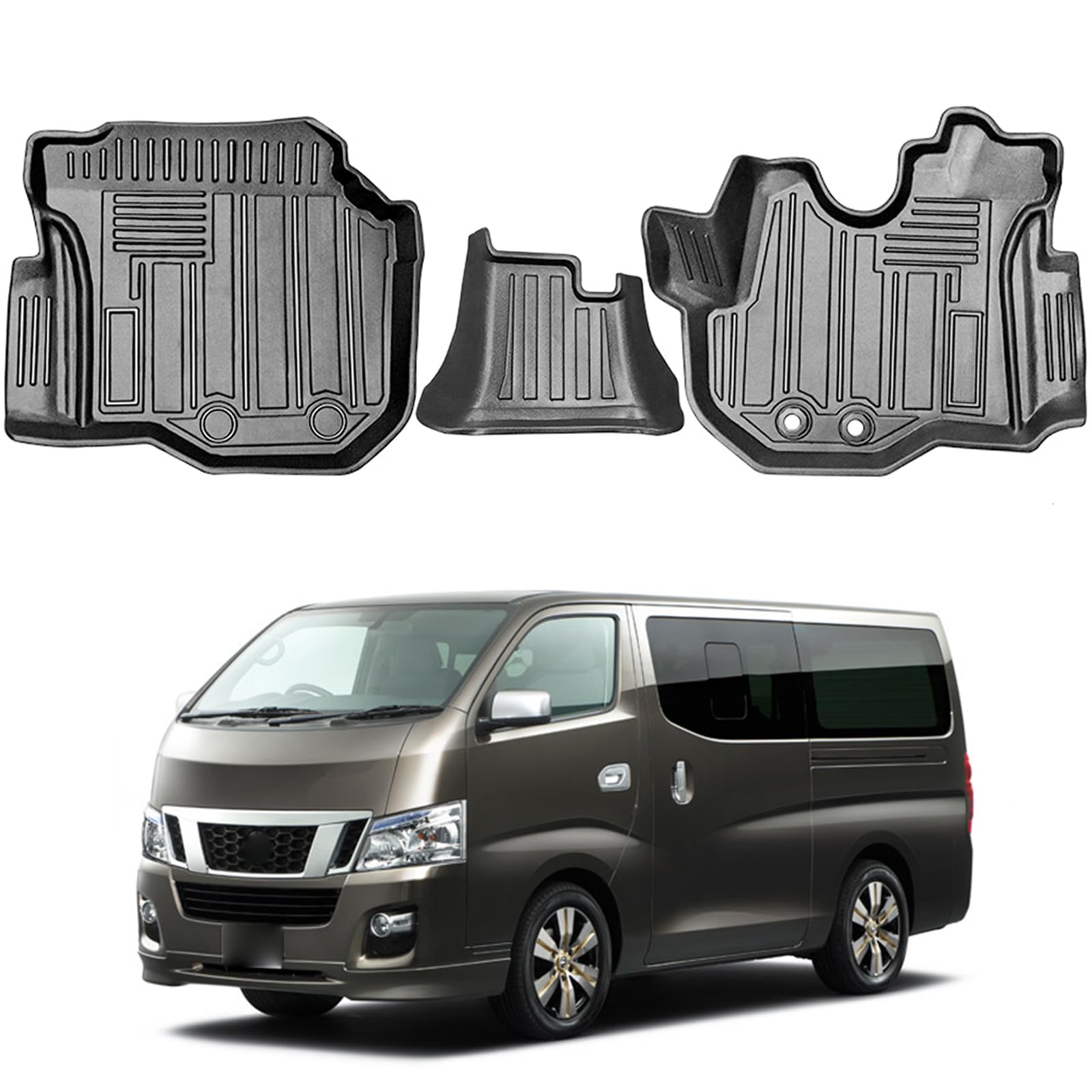 

Совместимый с Nissan NV350 E26 Серии 3D Пол 1-й 3D Автомобильный Nissan NV350 Автомобильный Пол TPE 3D NISSAN NV350 1-й Ряд Пятно Индивидуальный Легкий Защитный 3 шт. Коврики,