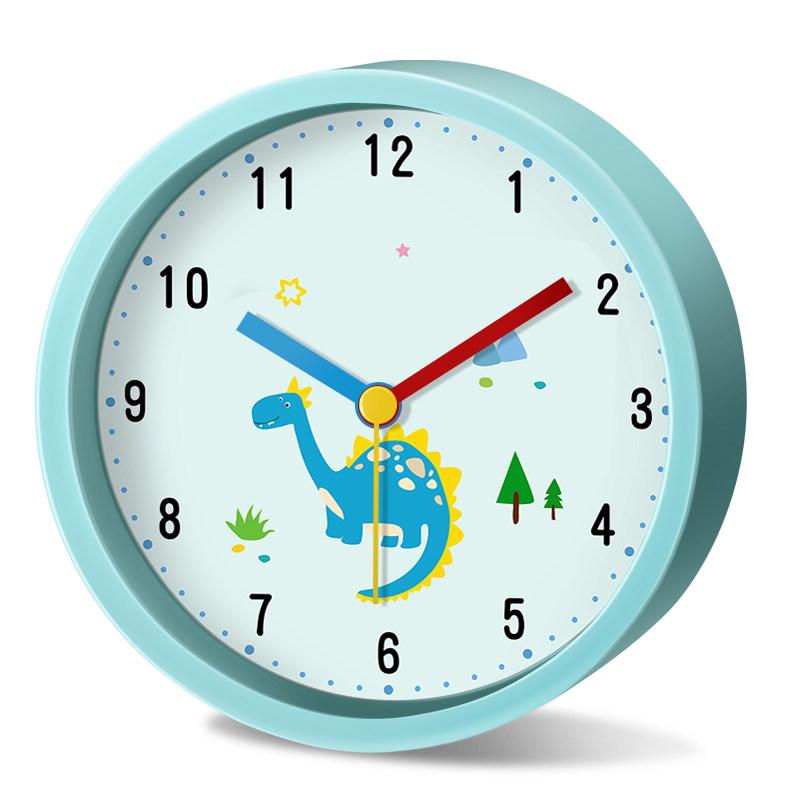 Cute Cartoon Alarm Clock Panda Silent Quartz Loudspeaker Mute Table Desk Clock for Kids Bedroom Nursery Study Room Decor