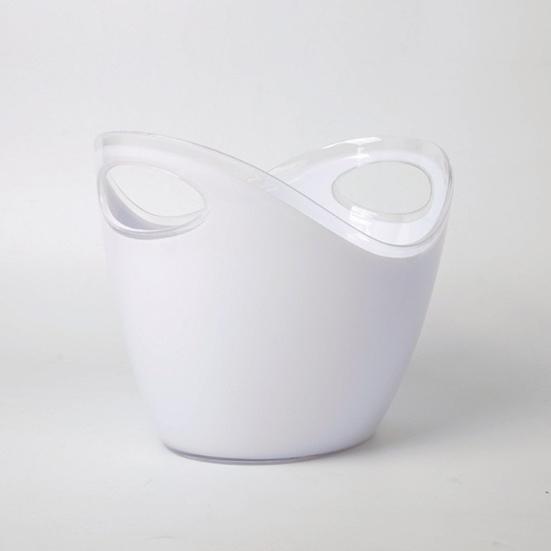 Huaqianguhh Double Layer Ice Bucket, Long-Lasting Cold Preservation, with Handles Drink for Beverage Cocktail Bar Parties