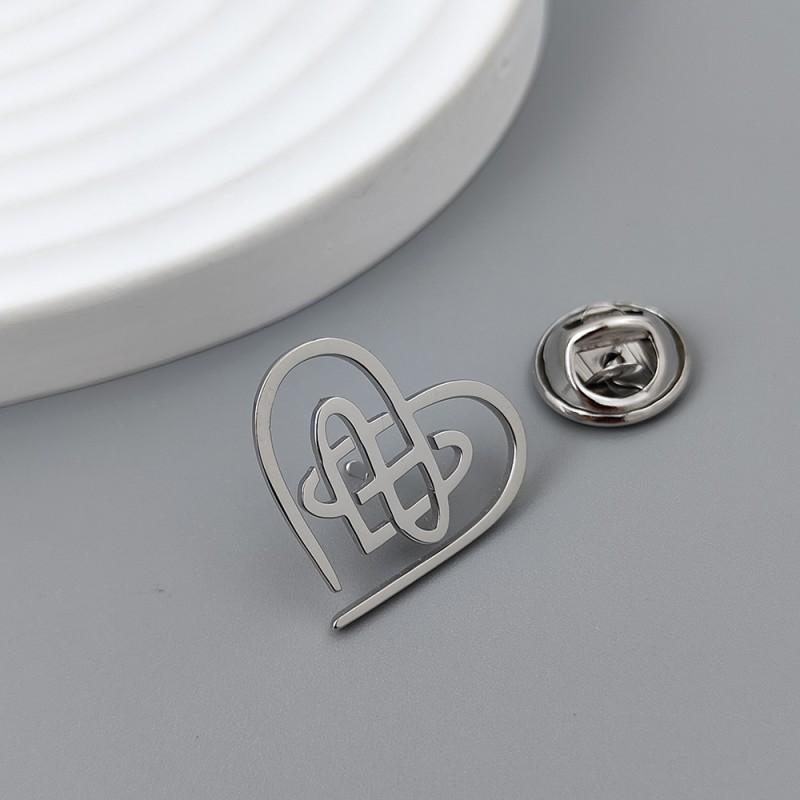 

New Love Knot Brooch Cufflinks Fresh Korean Edition Compact Exquisite Suit Accessories 14k