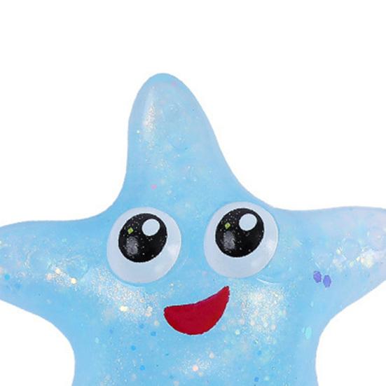 Starfish Squeeze Toy Cozy Touch Soft Rebound Shine Sequins Mini Cute Pinch Toy Relieve Stress TPR Creative Squishes Decompression Toy Party Favor