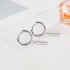 Delicate Silver Rod Drop Earrings Stylish and Timeless Ear Rings Charm Cute Silver Bar Drop Earrings for Girls and Teens
