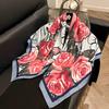 91Cm square scarf silk scarf women's new literary and fashion scarf accessories autumn and winter retro versatile shawl
