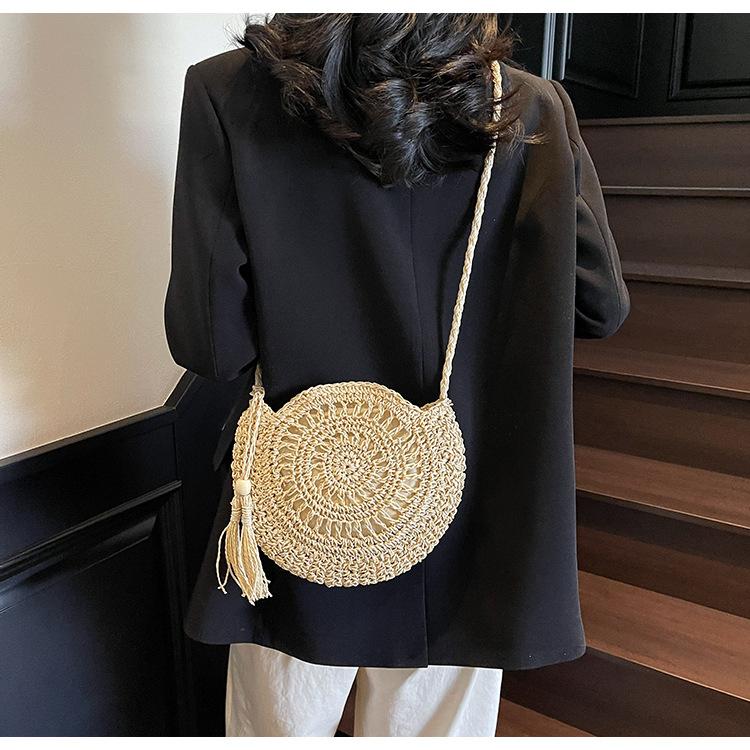 Large Capacity Hand-woven Bag Women's Summer Popular Seaside Vacation Beach Bag Rattan Niche Design Women's Straw Bag