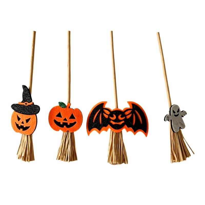 Seasonal Halloween Mini Display Set of 4 for Entry Shelf Table Window Photo Scene Home Season Use and Party Styling Display Indoors