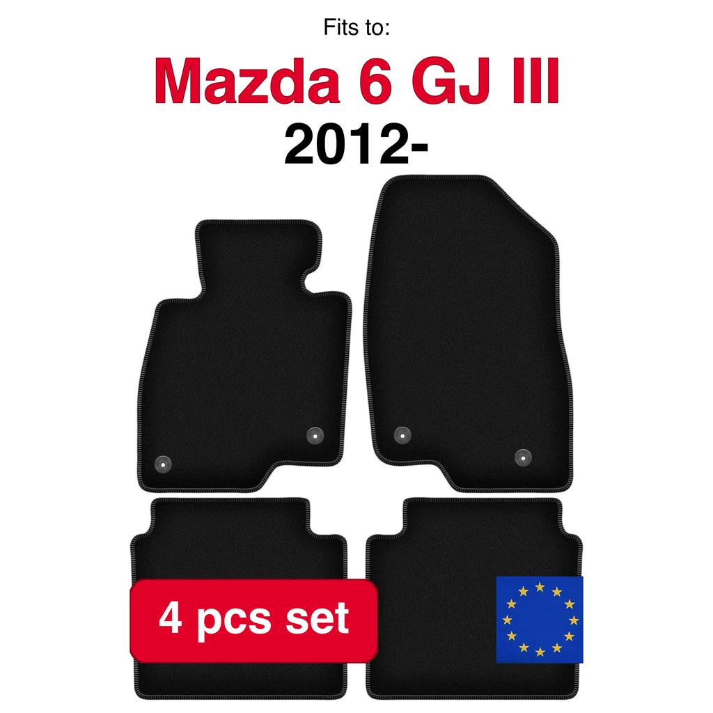 Basic Velour Car Mats, For Mazda 6 Gj Iii Kombi (2012-)