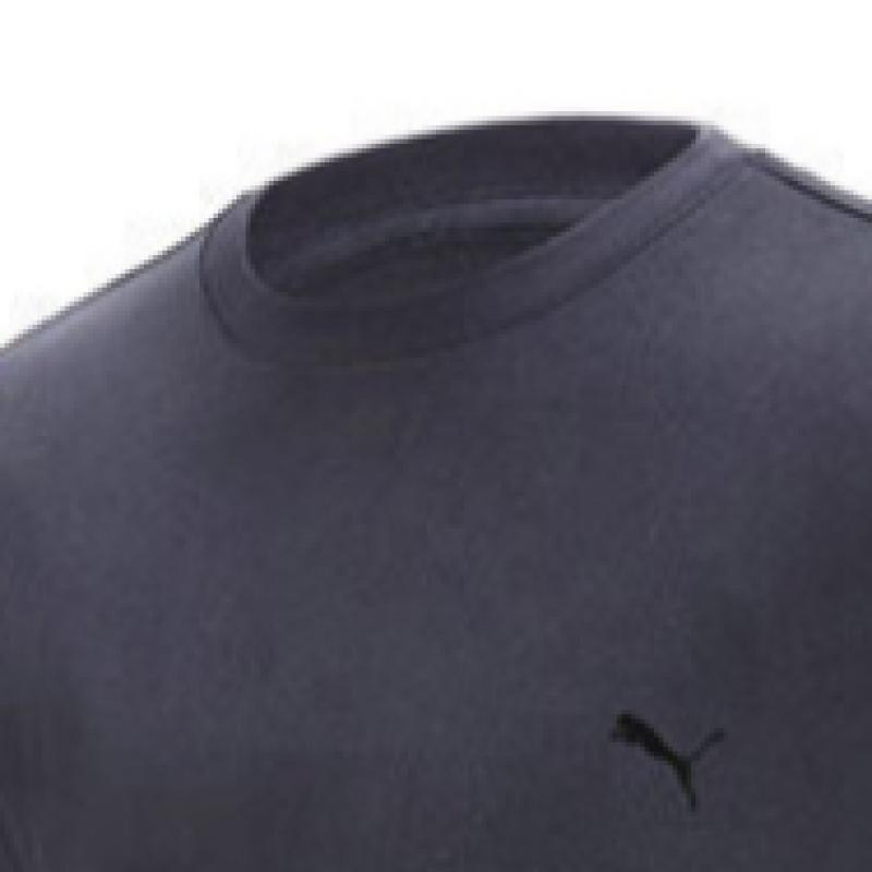 Puma Bodywear Puma New Unisex Basic ShorT Sleeve T shirT 2nd Type 1 Dark Gray