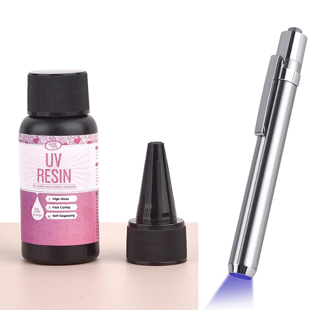 UV Pryskyřičné Lepidlo Rychleschnoucí Čiré Tvrdé Epoxidové Lepidlo pro Výrobu Šperků Lepení Skla, Kovu, Dřeva DIY Řemeslná Dekorace