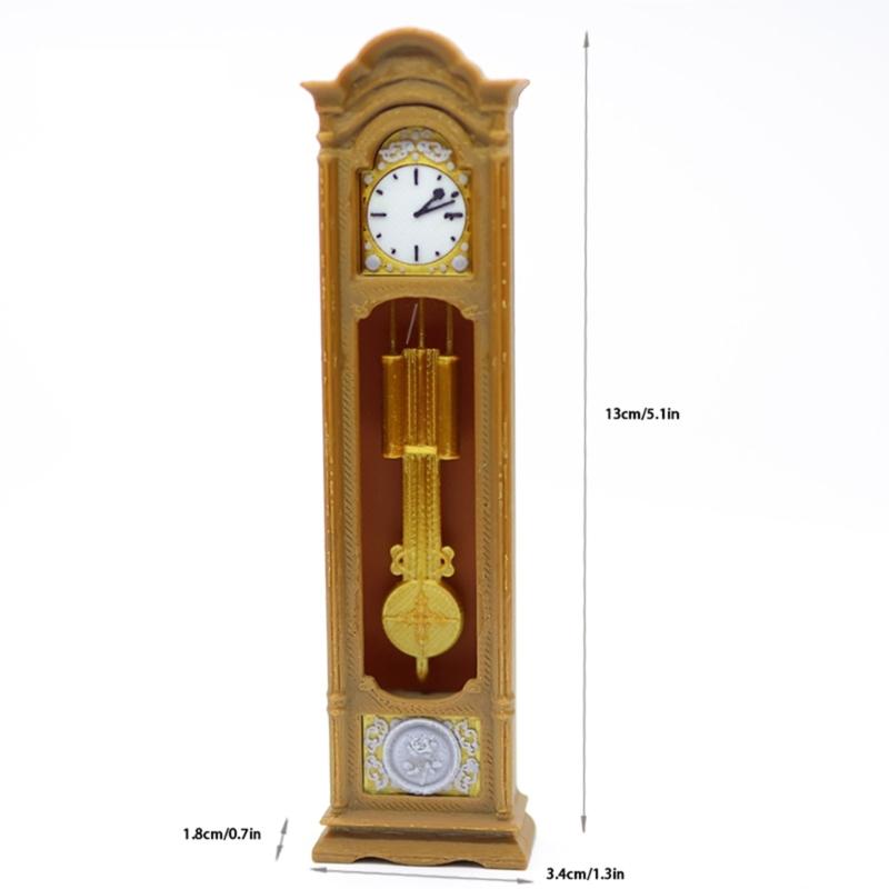 User Friendly Miniature Clock for Dollhouses Decors Perfect Gift for Collectors and Hobbyists In Precise 1:12 Scale Model