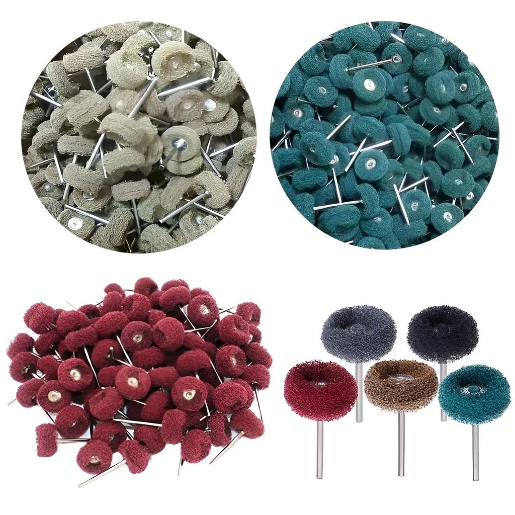 20PCS Mini Drill Abrasive Brush Nylon Buffing Polishing Wheel Dremel Rotary Hand Tool Accessories Set Rust Remover