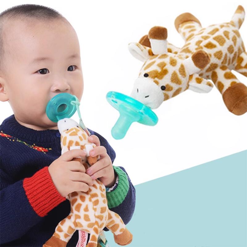 Smoczek dla niemowląt, wisząca pluszowa zabawka zwierzątko, silikonowy smoczek, typ do spania, przeciwkolkowy, super miękki smoczek dla niemowląt