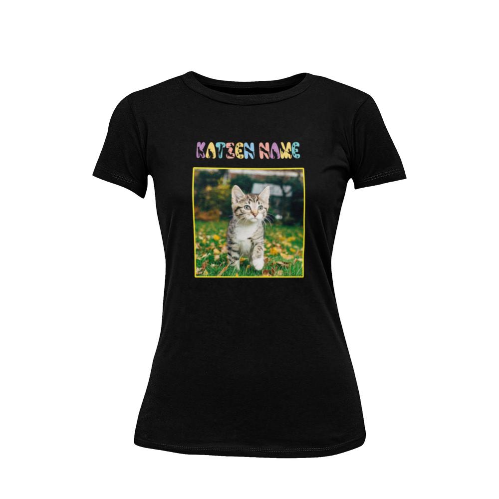 

Персонализированные Кошки Говорящие Фото RIP Кот Умерший Кот Женские Приталенные 4XL