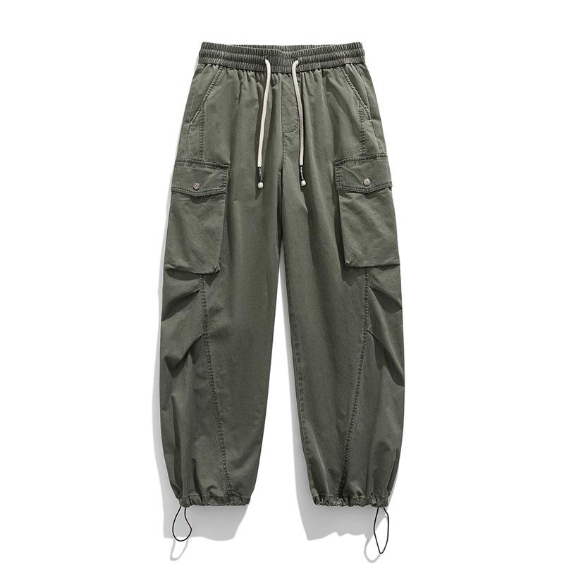 

Хлопковые брюки карго мужские новые свободные прямые многокарманные брюки с широкими штанинами повседневные уличные брюки 4XL