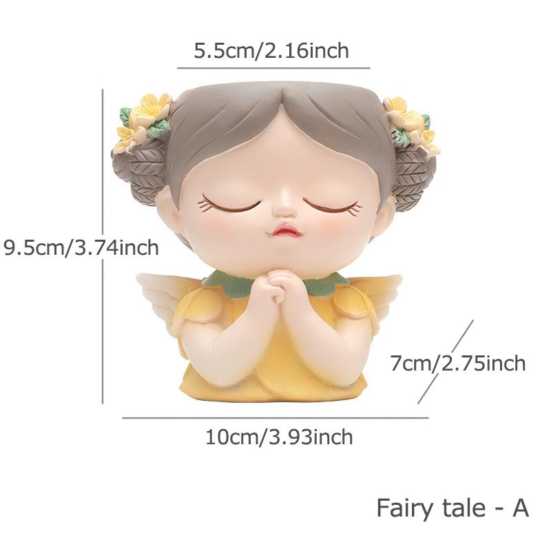 Cute Girl Flower Pot for Succulents, Decorative Planters Girls Portrait Garden Pots for Home Decor Desktop Ornamentpotsforplants