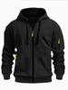 European Men's Fleece Hoodie Cardigan - Autumn/Winter Casual Sport Style, Hooded Thick Jacket