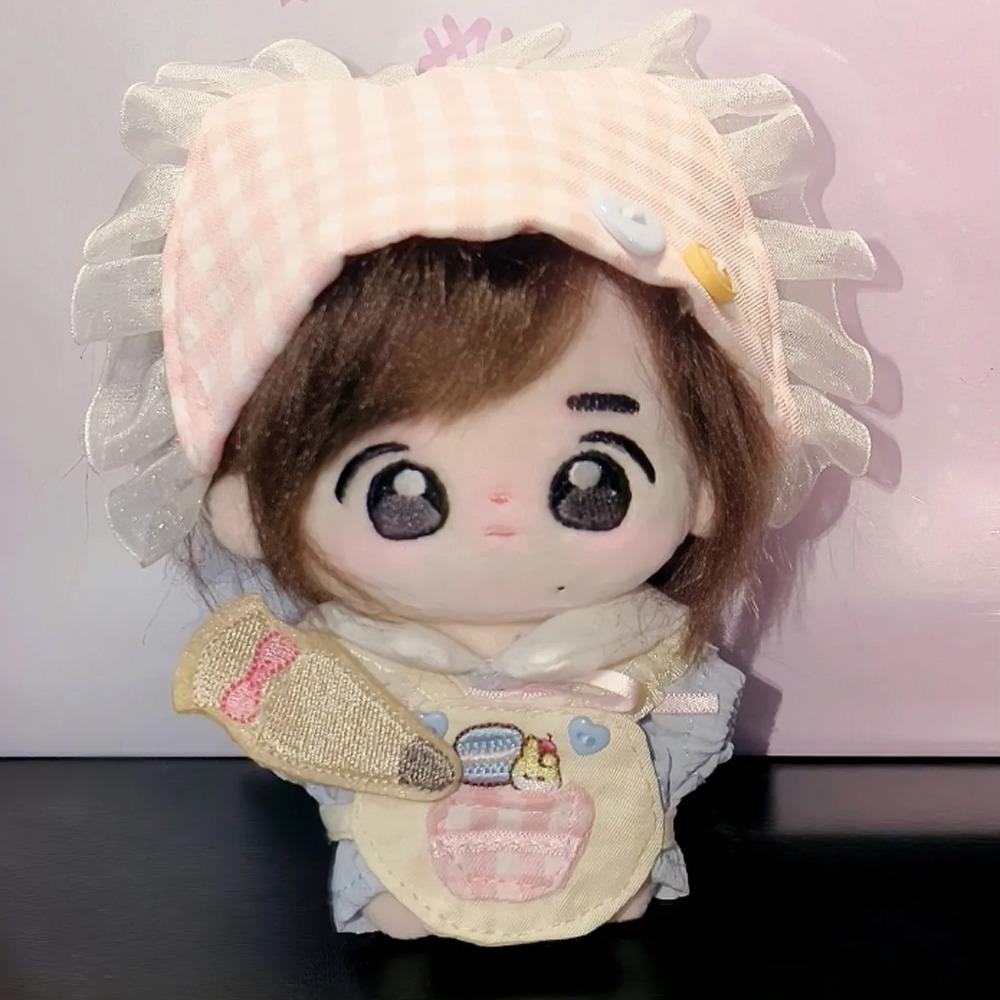 Apron 10cm Cotton Doll Clothes Headscarf Doll Dress Up Set Doll Clothes Outfit  10cm Cotton Doll