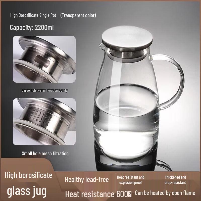 Handun Tempered Glass Drinking Cup Set with Draining Rack