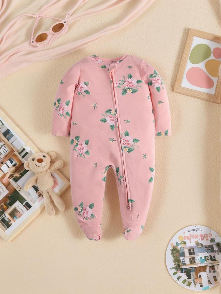 Baby Long Sleeve Cotton Rompers - Four Seasons Pajamas Homewear for Girls