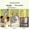 Original 304 Stainless Steel Kettle Cookware Set, Outdoor Camping Equipment, Portable Cooking Gear with Bag, Three-In Pot Set