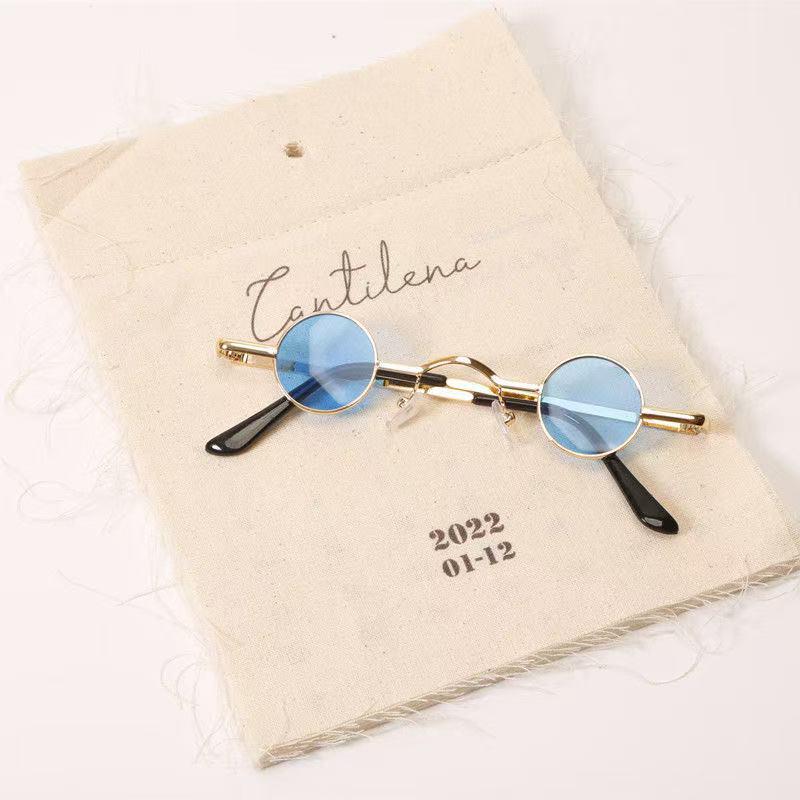 Trendige Mini Runde Retro-Sonnenbrille - Influencer Street Style für Herren