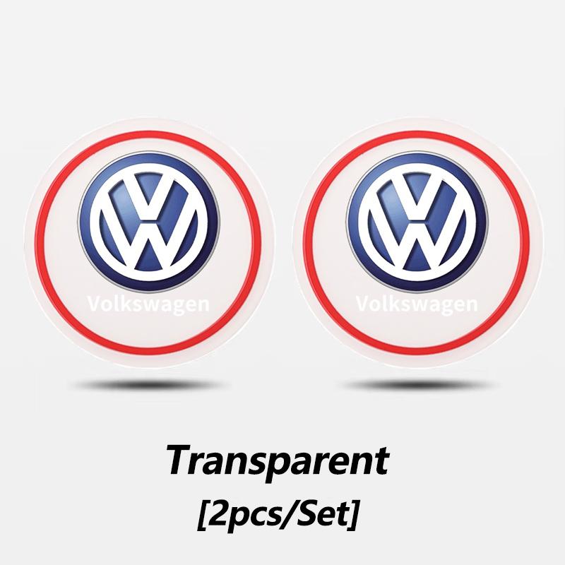 

For VOLKSWAGEN VW 2pcs Car Water Cup Pad Bottle Holder Non-slip Mat For Volkswagen Golf Tiguan Jetta Transporter Passat T5 Polo