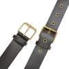 Versatile and simple casual workwear belt with matching jeans, leather belt, pin buckle, black fashion belt