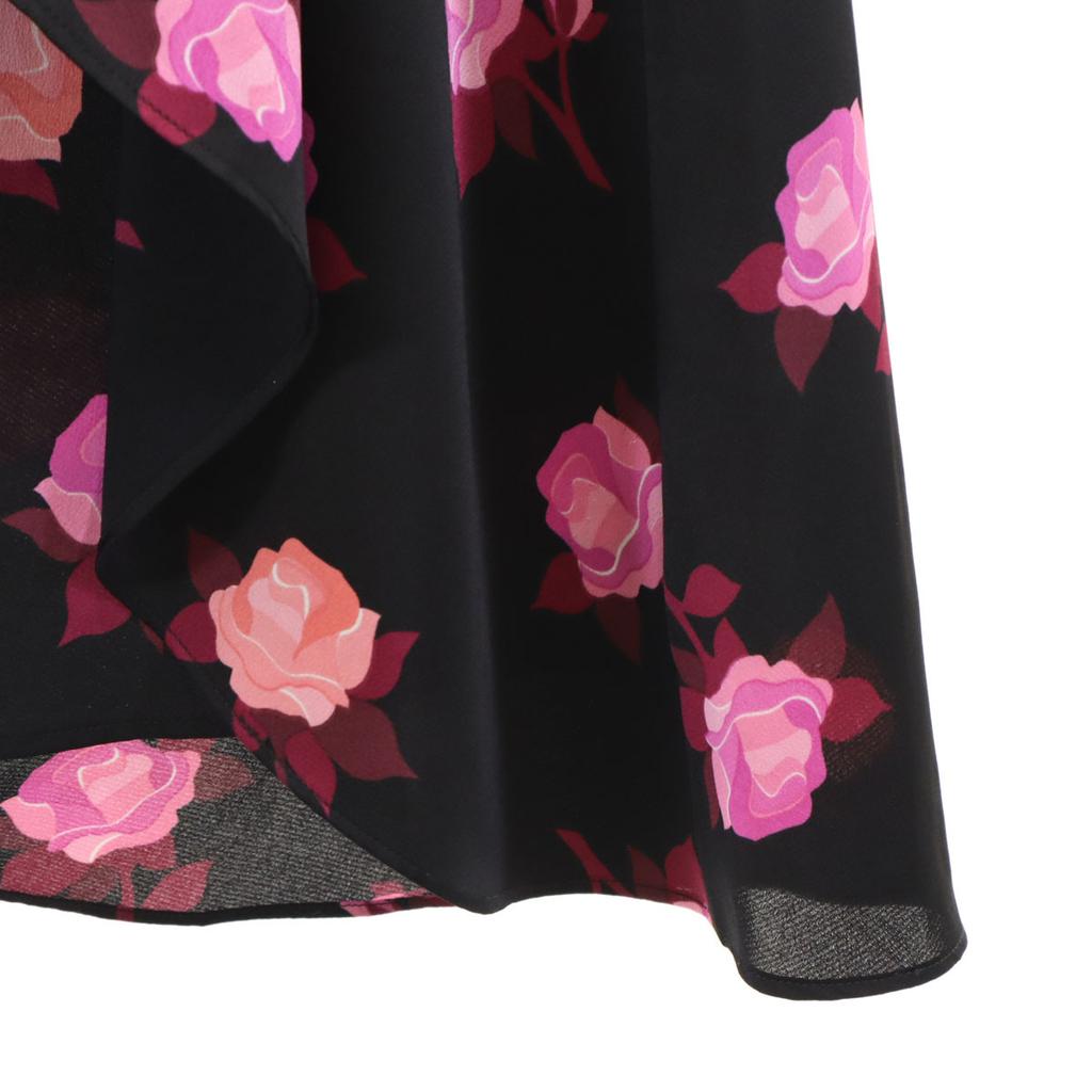 Kate Spade Floral Long Sleeve One Piece 10 Black Series Women Used