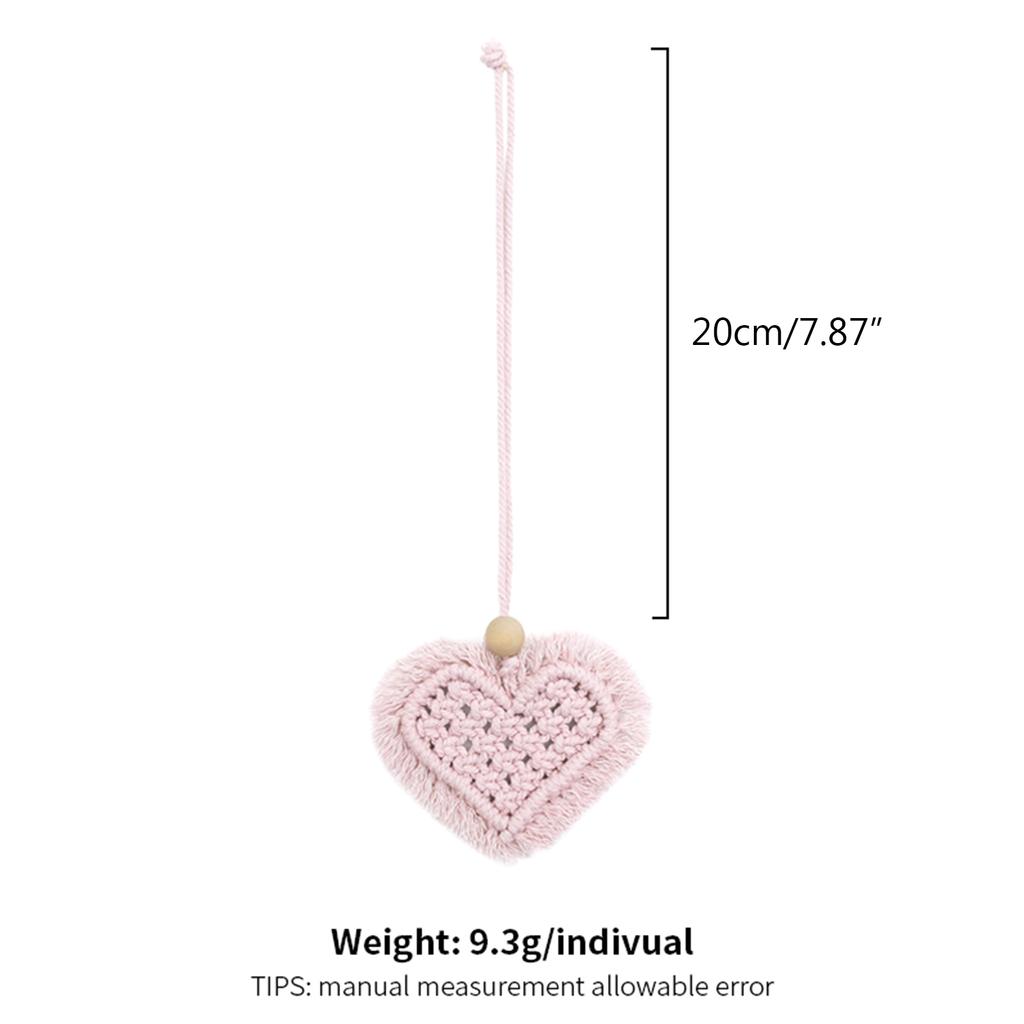 Bil Speil Hengende Tilbehør Bakspeil Interiør Ornament Håndvevd Kjærlighet Hjem Dekorasjon Anheng Valentinsgave