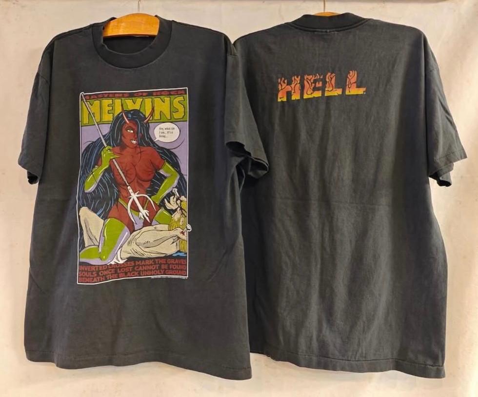 Vintage Melvins Hell Devil Graphic 90s Rock Metal Band Tour XL REPRINT Unisex T-Shirt XXXL