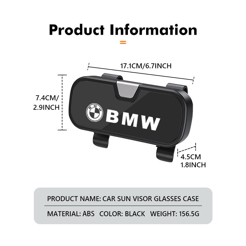 Support de lunettes pour pare-soleil de voiture, étui anti-rayures, boîte de rangement pour BMW M Sport M2 M3 M4 M5 M6 E46 E90 E60 F10 F20 E87 X3 X6