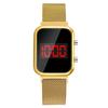 Simple Digital Watches for Women Luxury Rose Gold LED Watch Magnetic Metal Mesh Band Waterproof Fashion Ladies Electronic Clock