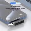 TYS-304 Angled Type-C OTG Adapter to USB 3.0 + TF Card Slot Converter for Mouse/Keyboard/Flash Drive/SSD