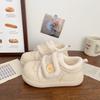 Milk white velvet Velcro board shoes cotton shoes chic niche snow boots sports little white shoes
