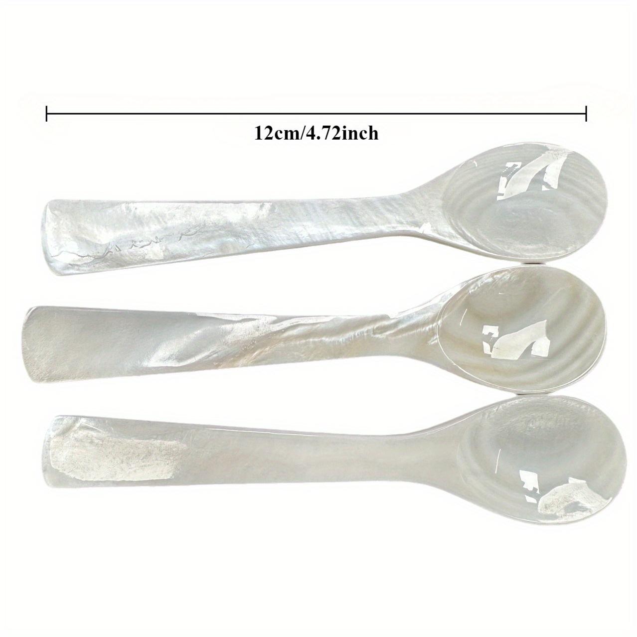 

1 шт., Ложка-ракушка, Ложка-ракушка, Ложка для икры, Кофе, Десерт, Ложка для мороженого, Ложка-ракушка для маски для лица, Кофейня, Магазин молочного чая Pack of 1 белый