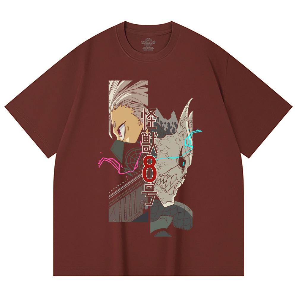 230 Gsm 100% Cotton Kaiju No 8 V17 Print Unisex Heavy Cotton T Shirt