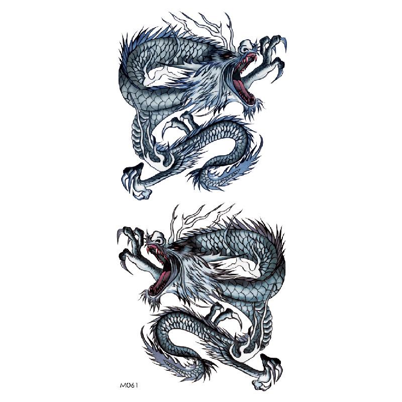 Realistic Bright Animal Totem Waterproof Rose Tattoo Stickers