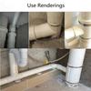 Acessórios de encanamento industrial, junta em T aberta de PVC 50/75/110 mm, branca, para reparo de tubos, conectores para uso doméstico e externo.