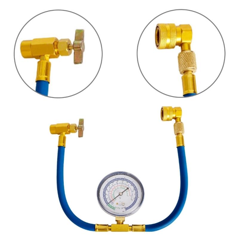 Car Air Conditioning R134A Refrigerants Recharge Hose with Pressure Gauge Measuring Kit Car Accessories