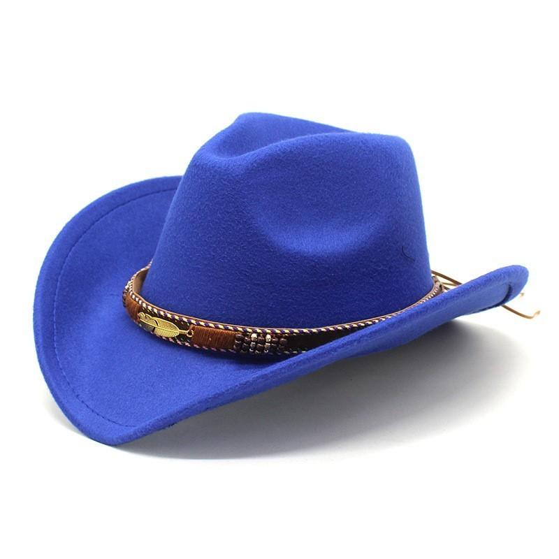 Cowboy Hat With Wide Brim And Adjustable Size For Western Dance Performances
