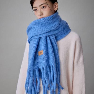 COQUET Teddy Emblem Muffler Cobalt Blue