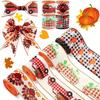 Thanksgiving 5 Yards Pumpkin Orange Ribbon for Crafting and Gift Wrapping Fall Harvest Polyester Ribbons