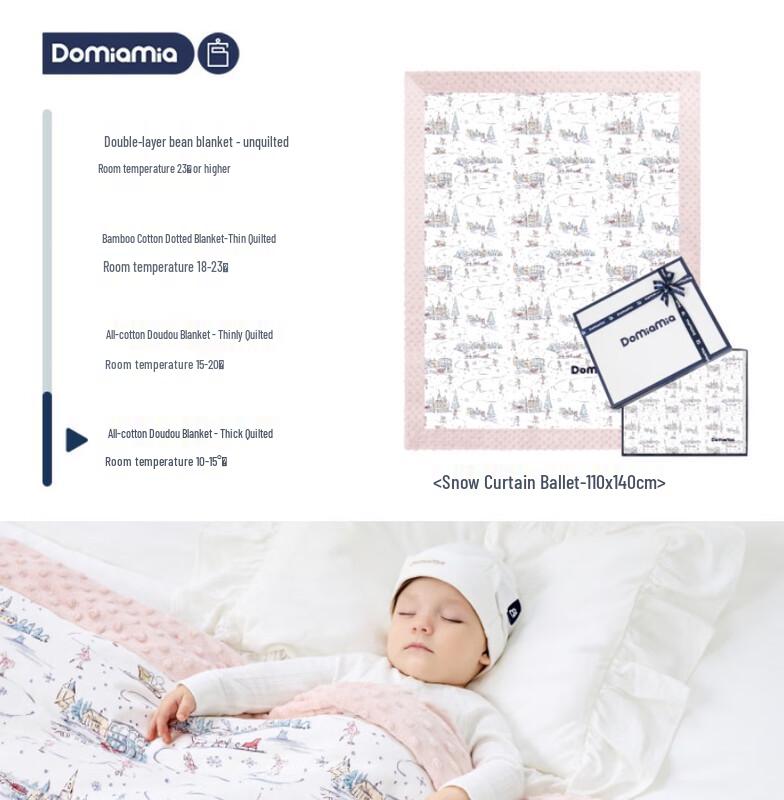 

DOMIAMIA Snow Ballet Baby Minky Dot Comfort Blanket 110x140cm
