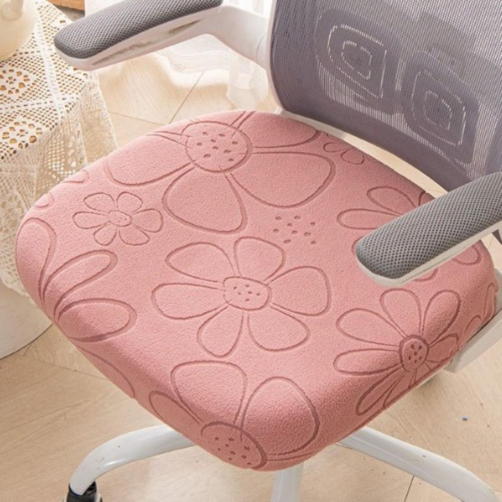 Thickened Jacquard Office Chair Cover Elastic Dining Chair Cover Soft Chair Protector Office